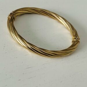Gold-Tone Twist Bangle Bracelet